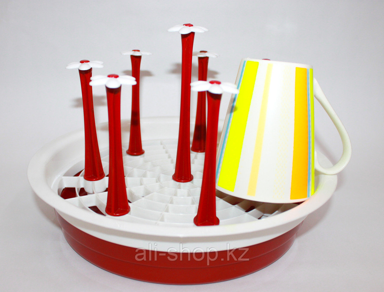 Сушилка для детской посуды, "Ромашка", красная - фото 1 - id-p113458785
