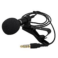 Петличный микрофон 3.5 мм jack черный