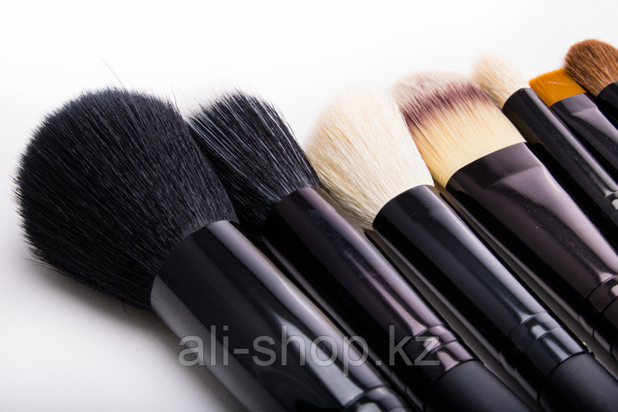 Набор кистей для макияжа 12 шт в тубусе черный - фото 3 - id-p113461677