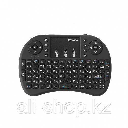 I8 - беспроводная мини клавиатура с тачпадом, черная - фото 2 - id-p113461802