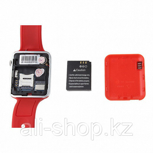Умные часы Smart Watch A1 - серебро, красный ремешок - фото 5 - id-p113461818