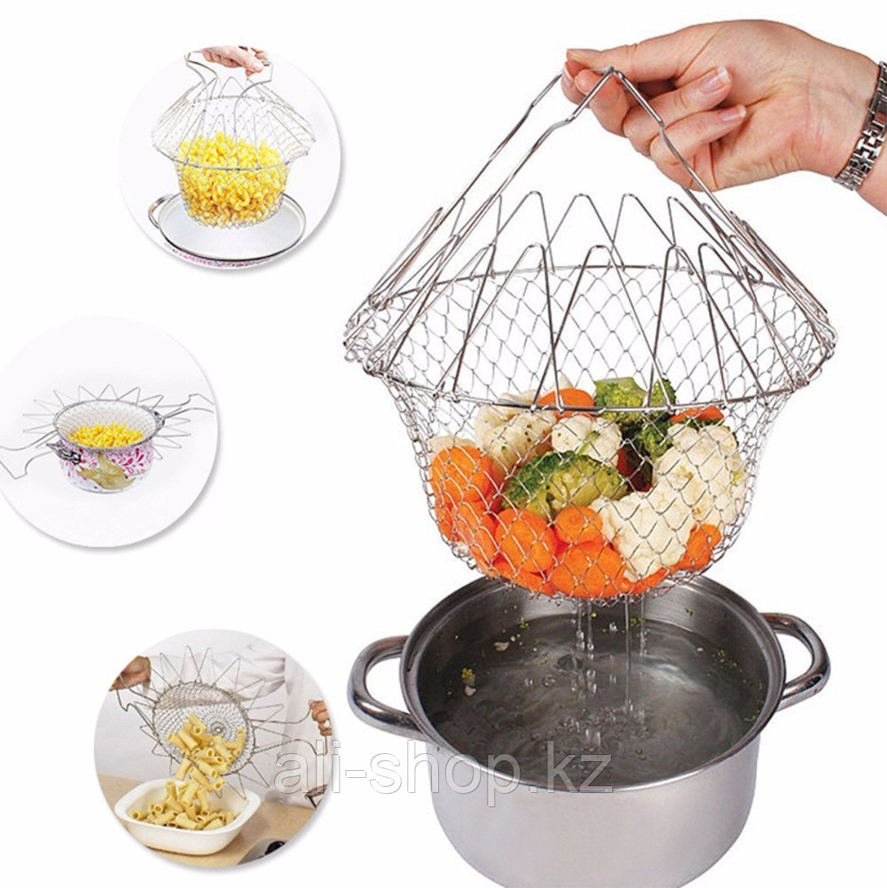 Складная решетка для приготовления пищи Chef Basket - фото 1 - id-p113462353