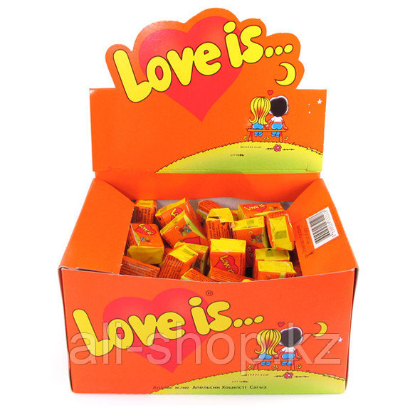 Жвачка Love is - апельсин-ананас (блок 100 шт) - фото 2 - id-p113462968