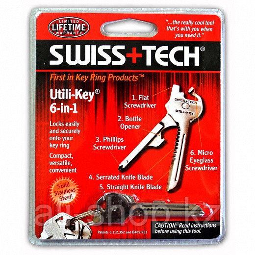 Мультитул-ключик "Swiss+Tech Utili-Key 6-in-1" - фото 3 - id-p113462779