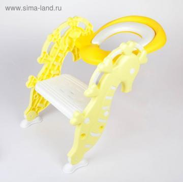 Сиденье на унитаз со ступенькой - Морской конёк, цвет жёлтый - фото 2 - id-p113463677