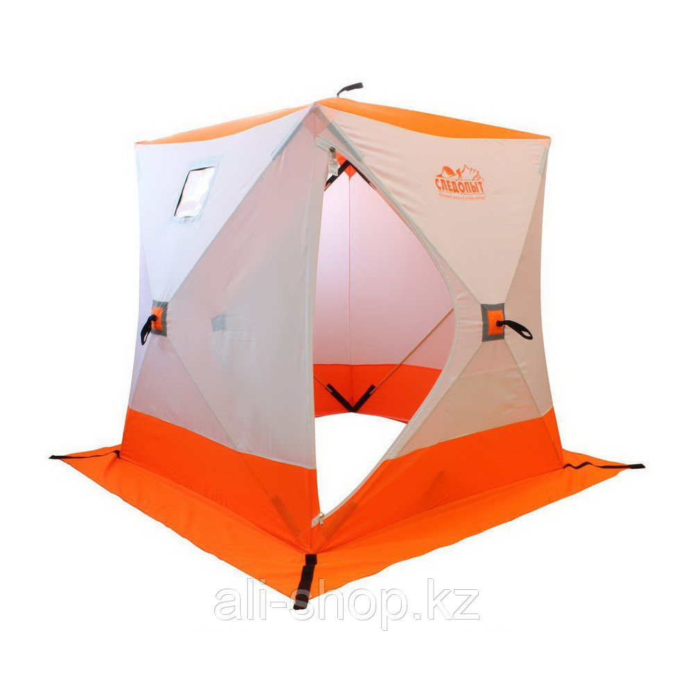 Палатка зимняя куб Следопыт 2-местная, бело-оранжевая - фото 1 - id-p113463382