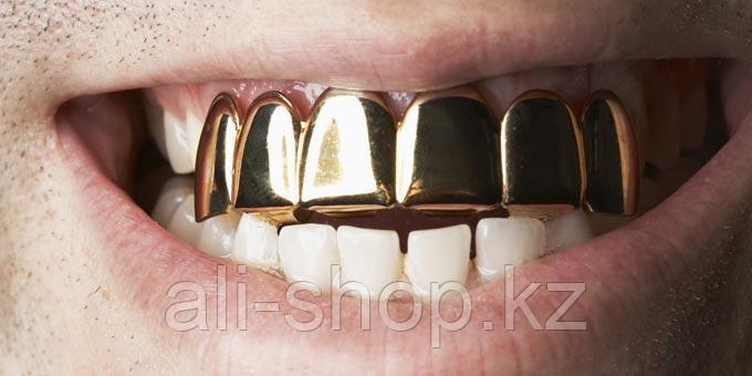 Грилзы, с открытыми зубами, золото - фото 5 - id-p113463927