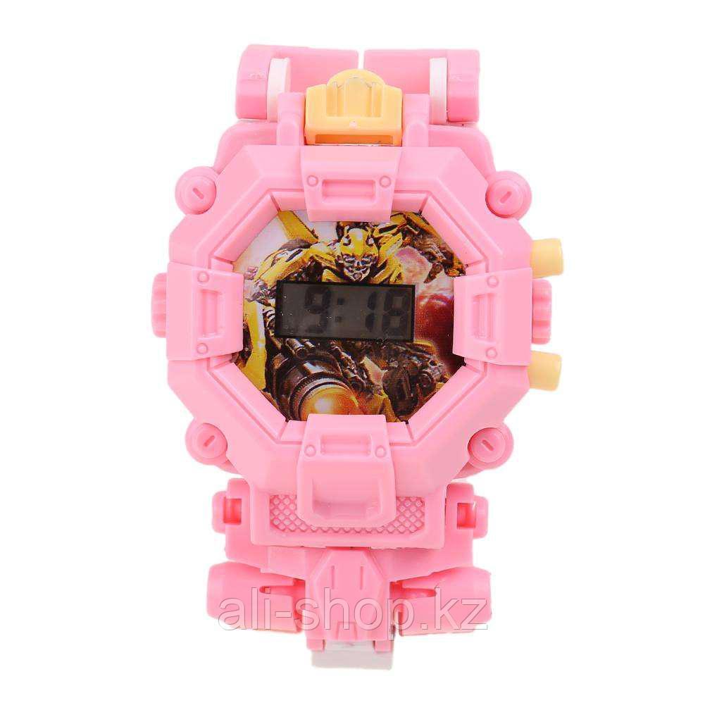 Часы-игрушка трансформер Robot Watch, розовый - фото 3 - id-p113464072