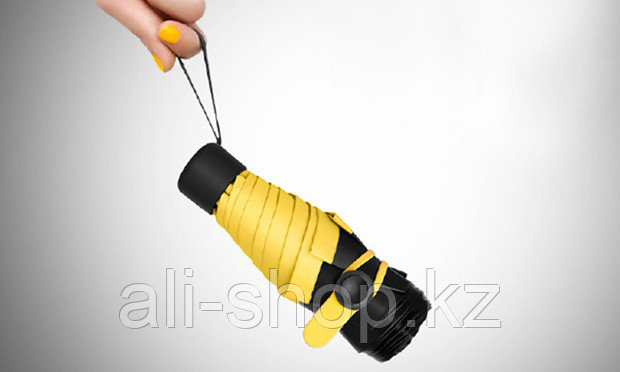 Мини зонт Black Lemon (Блэк Лемон), желтый, 17 см. - фото 2 - id-p113464660
