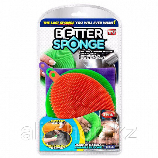 Набор щеток-губок силиконовых универсальных Better Sponge - фото 4 - id-p113464667