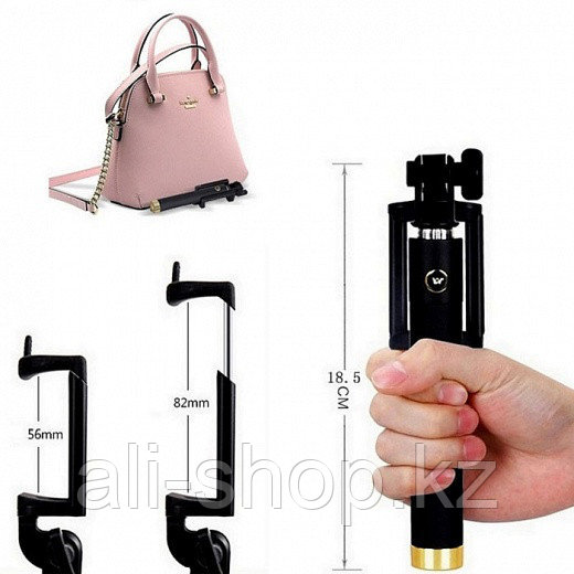 Монопод Selfie Stick Compact с Bluetooth, черный - фото 2 - id-p113464276