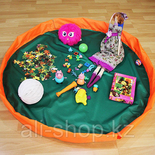 Сумка-коврик для игрушек Toy Bag (Той Бэг), 100 см - зелено-оранжевый Зелено-оранжевый, 1500 - фото 8 - id-p113464316