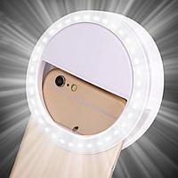 Кольцо для селфи Selfie Ring Light на батарейке белое