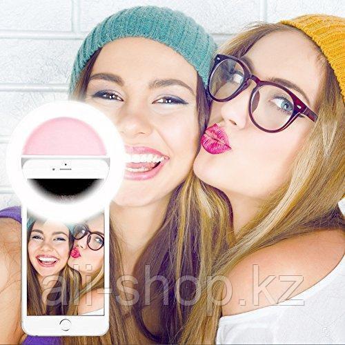 Селфи кольцо - Selfie Ring Light от USB, розовое - фото 1 - id-p113464435
