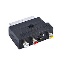 Переходник Скарт - Тюльпан (Scart - AV RCA), черный