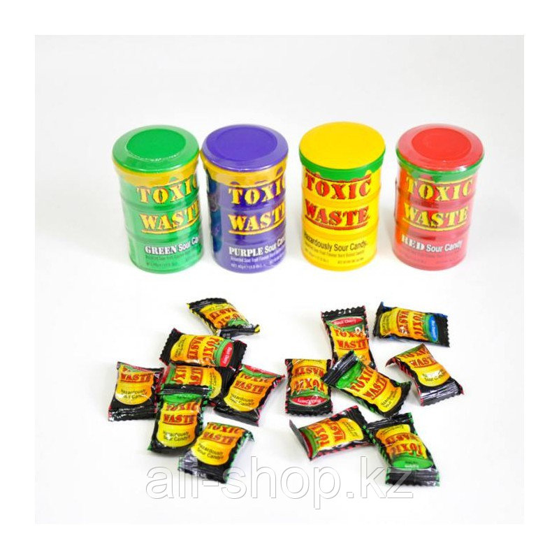 Самые кислые конфеты в мире- Toxic Waste Green, 48 г - фото 2 - id-p113464525