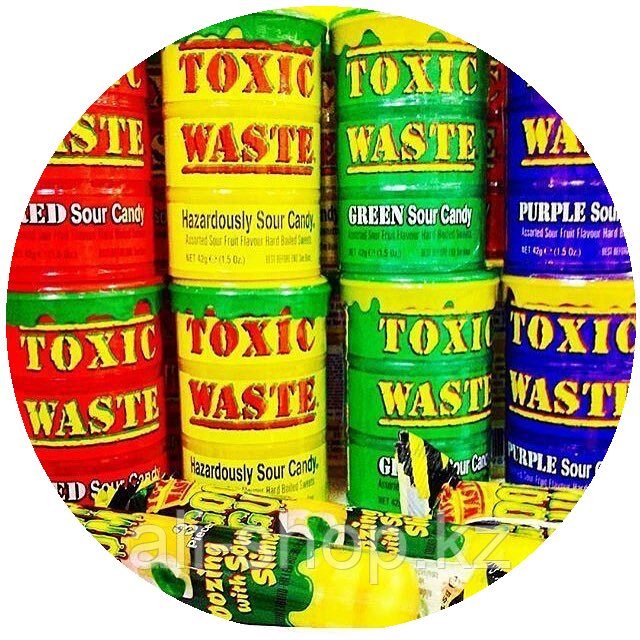 Самые кислые конфеты в мире- Toxic Waste Green, 48 г - фото 5 - id-p113464525