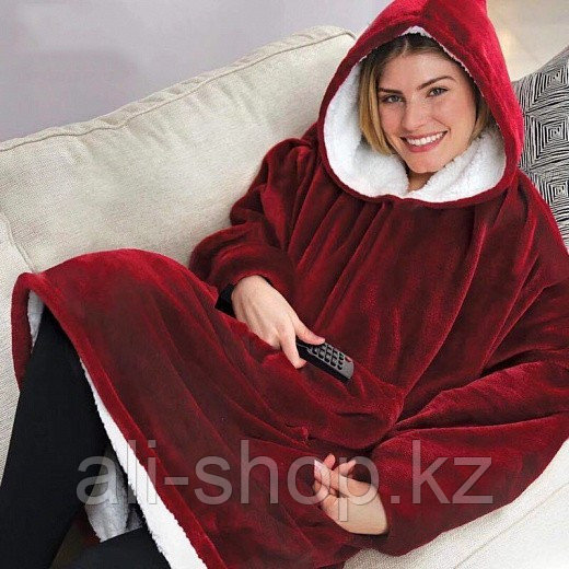 Толстовка-одеяло с капюшоном Huggle Hoodie, красный - фото 1 - id-p113465634