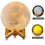 Шарообразный светильник ночник Луна 3D, шар 12 см, фото 2