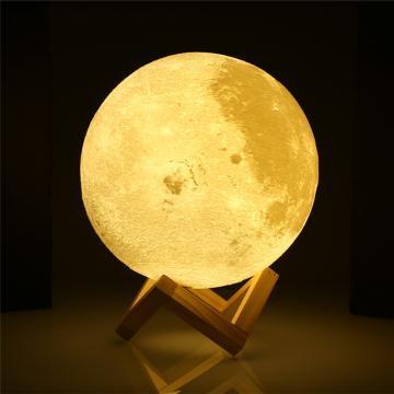 Шарообразный светильник ночник Луна 3D, шар 12 см - фото 3 - id-p113465639