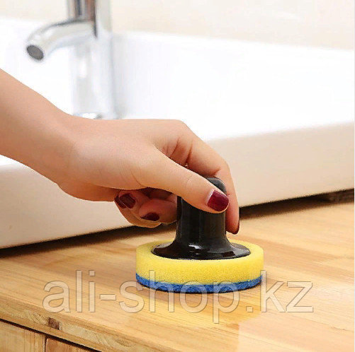 Губка для посуды с ручкой и поддоном Sponge Cleaning Brush - фото 2 - id-p113465083