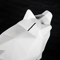 Копилка Свинка оригами, 13 х 17 см, белый, Символ года 2019