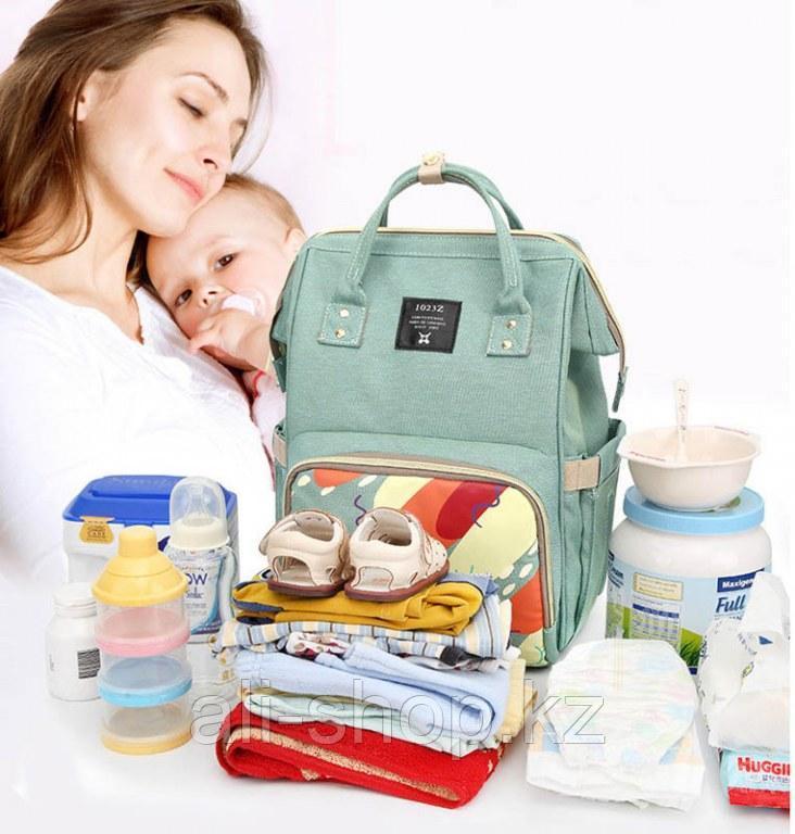 Сумка-рюкзак для мамы Baby Mo с USB, розовый - фото 6 - id-p113465708