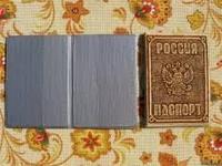 Обложка - Россия, для паспорта, декорированная, береста