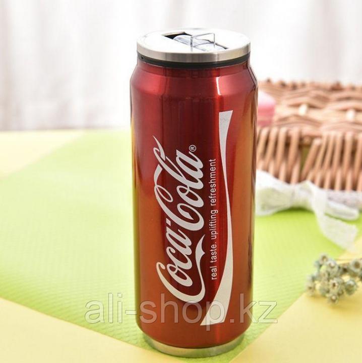 Термос - Coca Cola, 400 мл, серый - фото 1 - id-p113465820