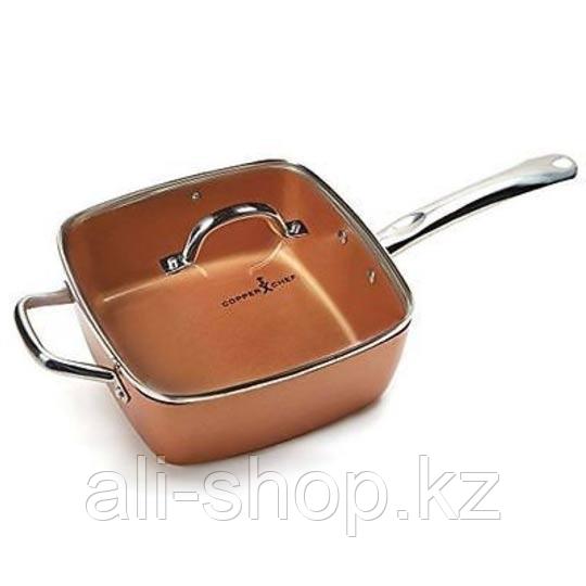 Универсальная сковорода Copper Cook Deep Square Pan - фото 5 - id-p113465299