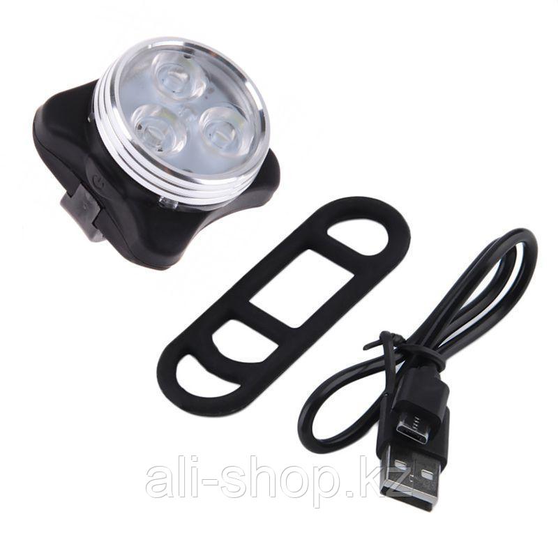 Универсальный фонарь для велосипеда LED Light Combo Zecto Drive HJ-030, USB, белый - фото 2 - id-p113466689