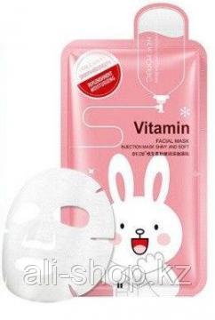 Увлажняющая, матирующая тканевая маска для лица - Collagen Face Mask Vitamin - фото 1 - id-p113467670