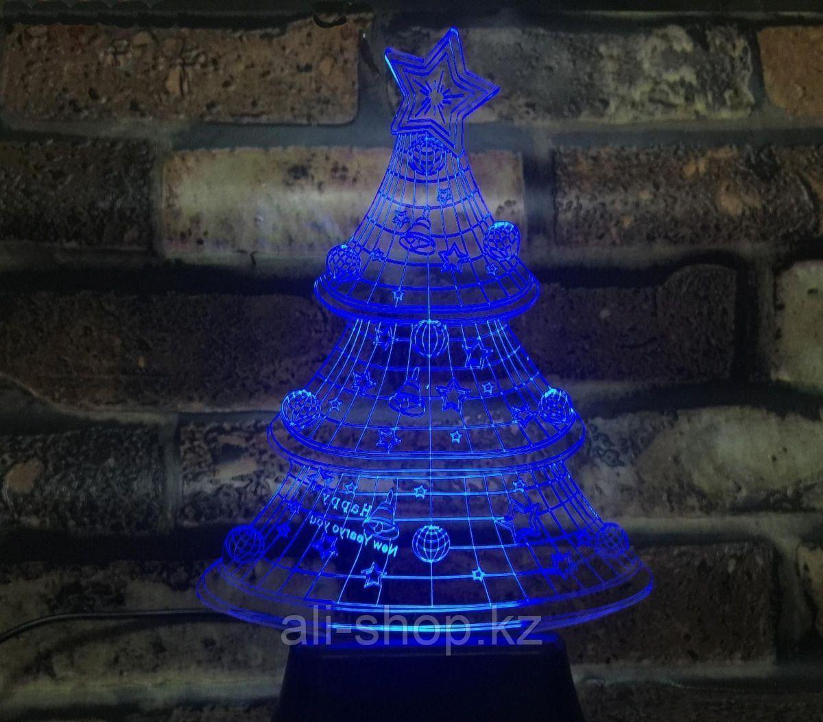 3D Светильник - Новогодняя Елочка - фото 3 - id-p113467161