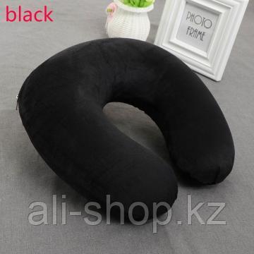 Дорожная подушка с эффектом памяти U-Neck Pillow, чёрный - фото 1 - id-p113467716