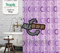 Водонепроницаемая тканевая шторка для ванной Tropik 180*200 фиолетовая