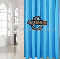 Водонепроницаемая тканевая шторка для ванной HangJie голубая 180*180 см 888