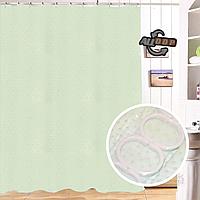 Водонепроницаемая тканевая шторка для ванной Xiang Ju для душа 180х180 см светло-зеленая