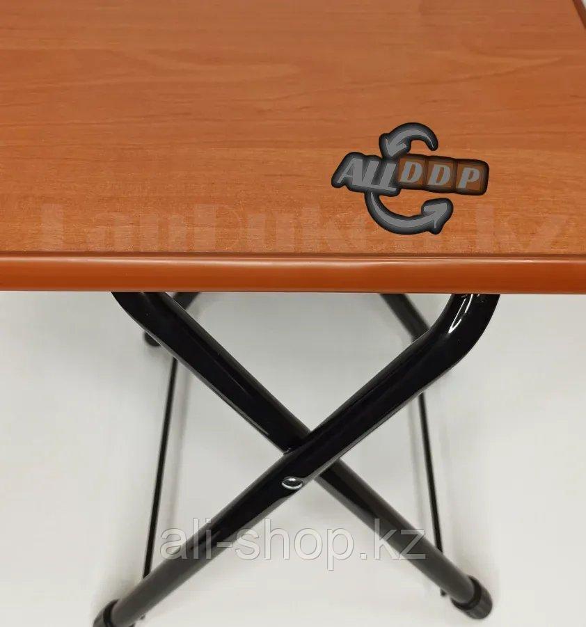 Табурет складной металлический с деревянным сиденьем Nika 5052 - фото 4 - id-p113468604