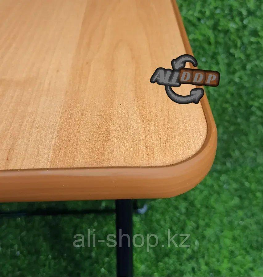 Табурет складной металлический с деревянным сиденьем Nika 5052 - фото 8 - id-p113468604