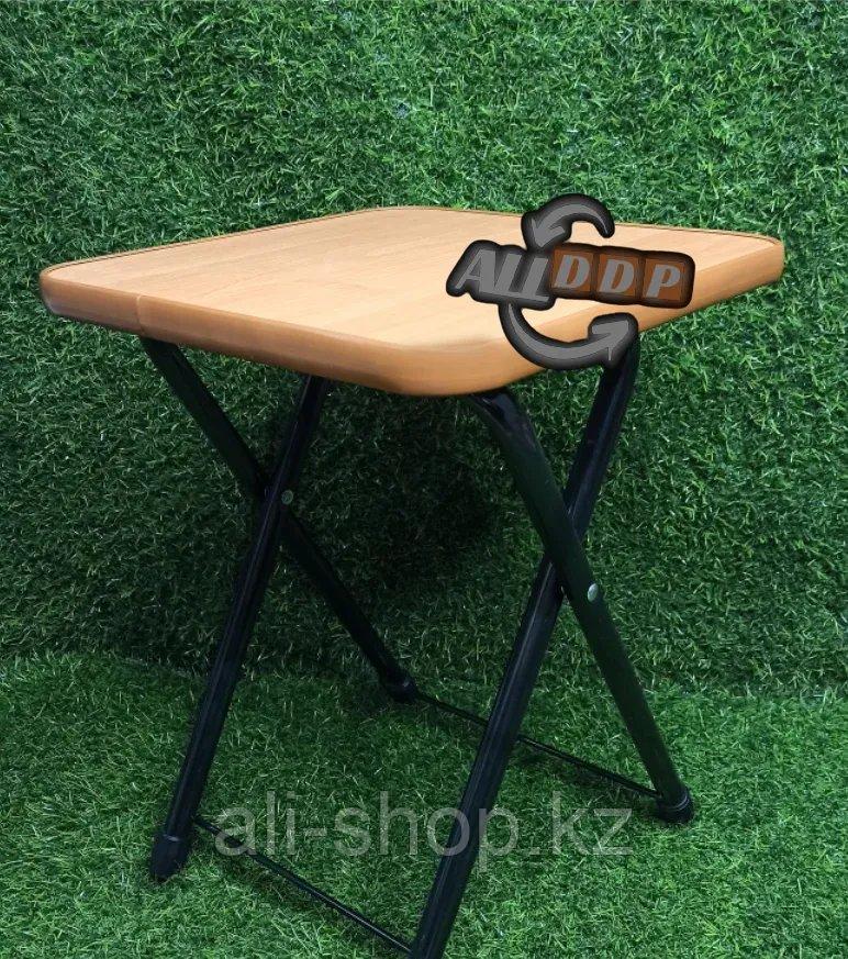 Табурет складной металлический с деревянным сиденьем Nika 5052 - фото 9 - id-p113468604