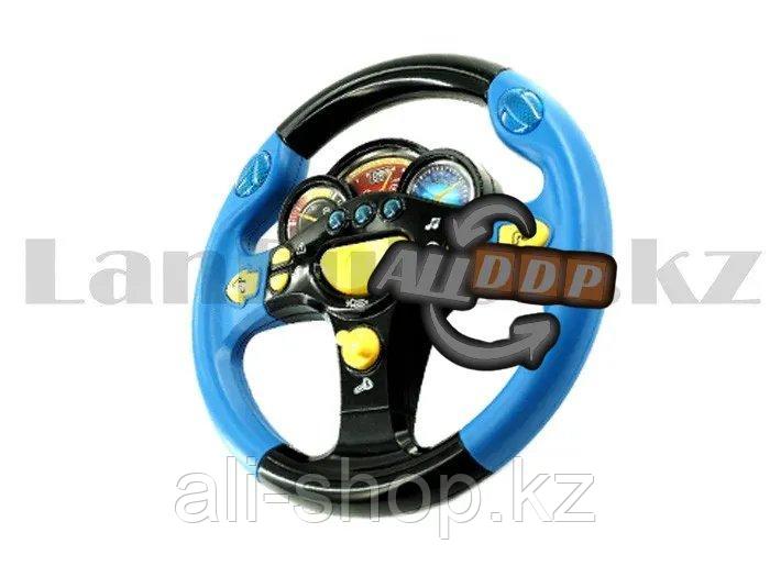 Музыкальная игрушка Руль "Я тоже рулю" с светоэффектом диаметр 25 см большая 7044 синий - фото 6 - id-p113469239