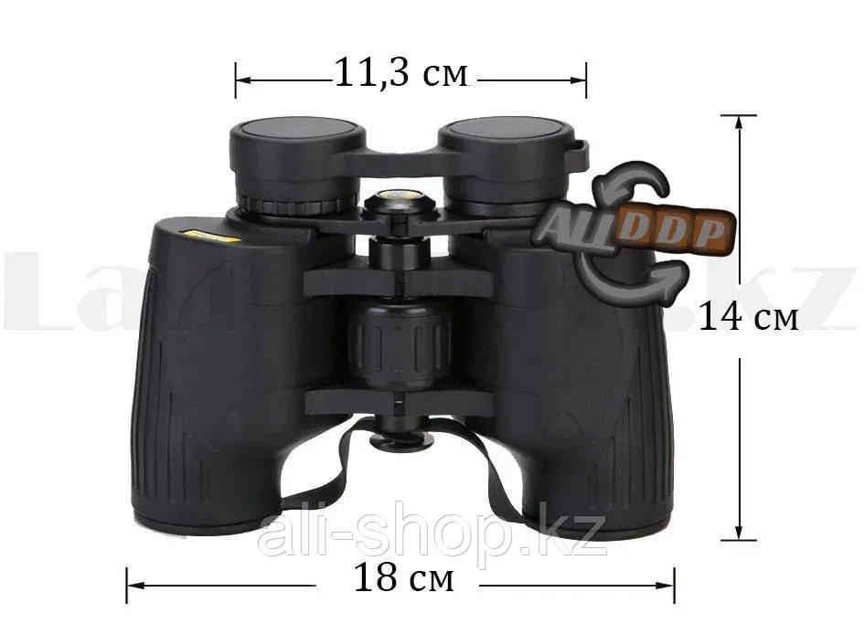 Бинокль с бинокулярный зумом и ночным виденьем матовый дальновидный до 1 000 м 8x36 HD Boshiren BAK-4 черный - фото 2 - id-p113467974