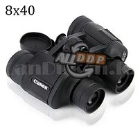 Бинокль с бинокулярный зумом и ночным виденьем матовый дальновидный до 1 000 м 8x40 HD Canon BAK-4 черный
