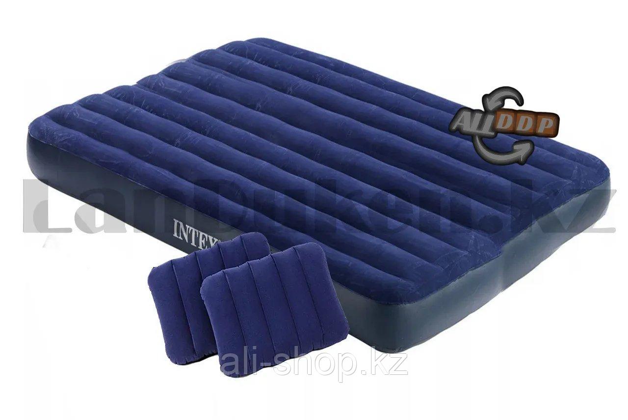 Надувной двуспальный матрас с воздушным насосом и 2 надувными подушками Intex 64765 (152* 203* 25 см) - фото 4 - id-p113468814