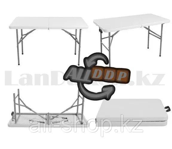 Раскладной стол чемодан для пикника Folding Table "120* 61* 74 см" (туристический столик) белый - фото 3 - id-p113468091