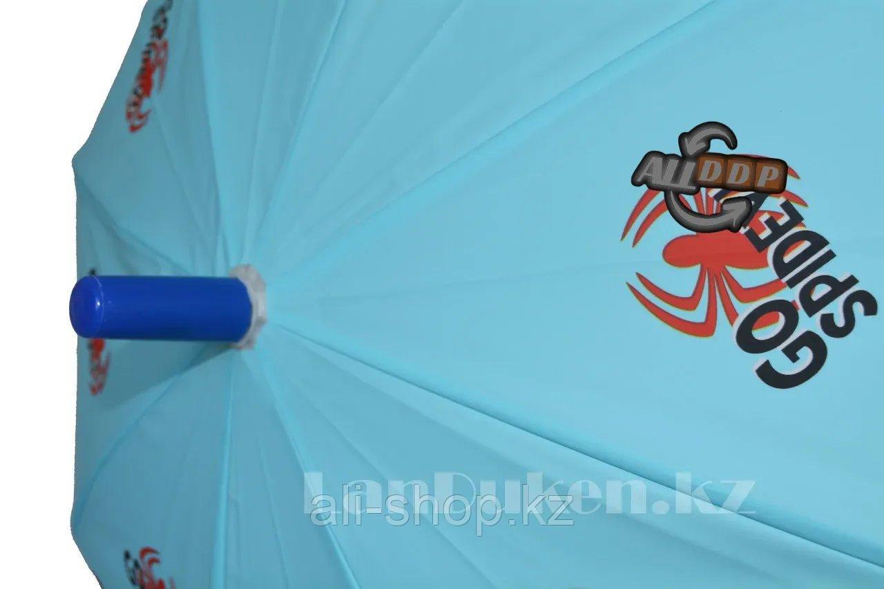 Зонт-трость детский голубой "Человек Паук" (класс 1) - фото 6 - id-p113469365