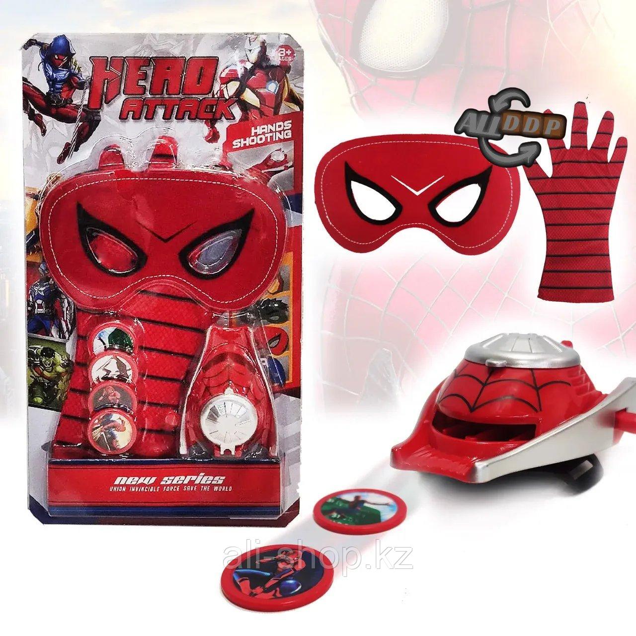Игровой набор Человек паук Spider man с бластером маской и перчаткой WL51187A - фото 1 - id-p113469375