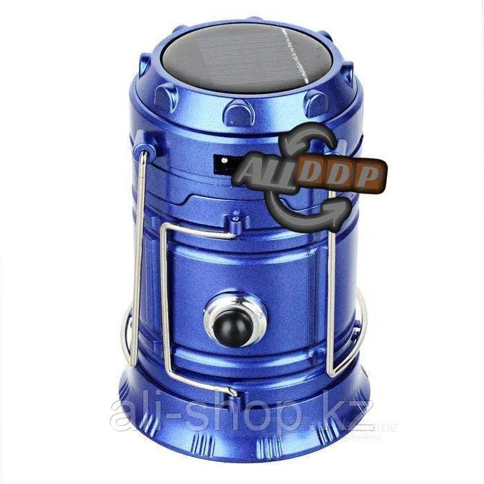 Ручной светодиодный фонарь 2 в 1 синий "Rechargeable Camping Lantern SH-5800T" с USB выходом - фото 7 - id-p113468147