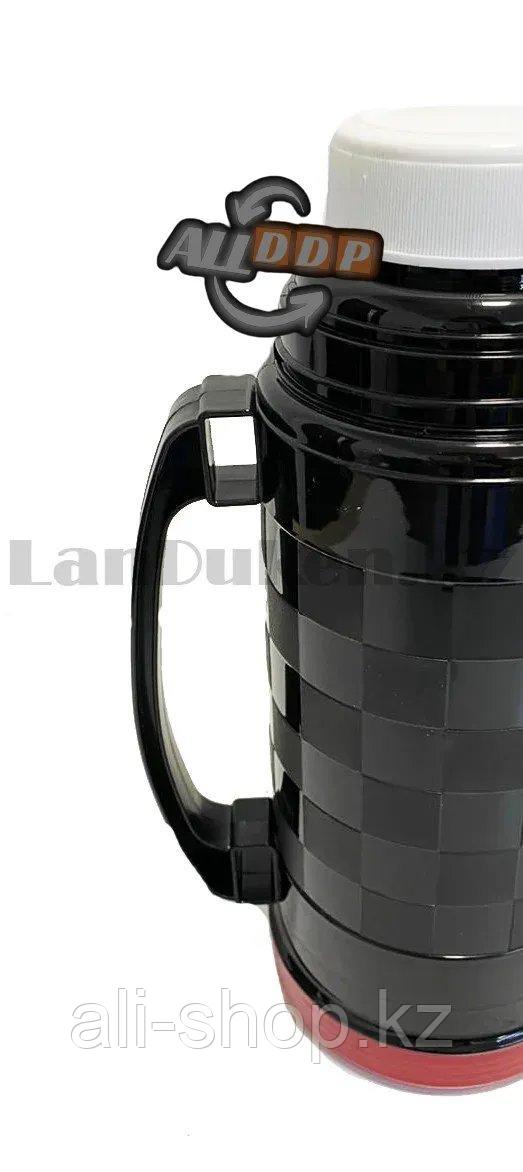 Вакуумный термос для горячих и холодных напитков с стеклянной колбой 2 стакана 1 L Always LV-10 черный - фото 9 - id-p113469018