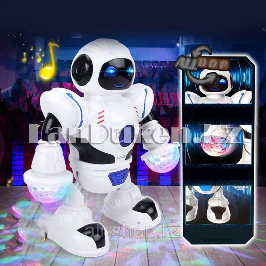 Музыкальная танцующая игрушка робот с LED подсветкой HT-01 - фото 3 - id-p113469459